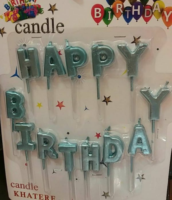 خرید مستقیم شمع های تولد مبارک به حروف انگلیسی مناسب جشن و تولد ها