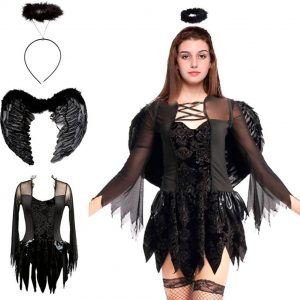 قیمت عمده لوازم هالووین لباس فرشته و پری سیاه
