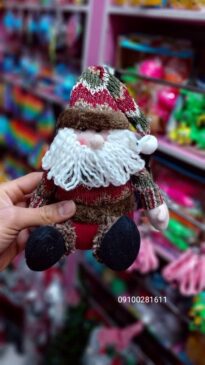  بابانوئل کاموایی نشسته | تزینات درخت کریسمس | عروسک کریستمس 