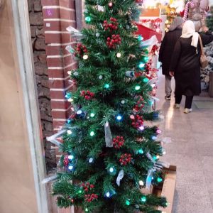 درخت چراغدار 150 180سانتی متری فروش عمده لوازم کریسمس و وسایل بابانوئل