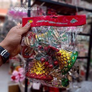 زنگوله آویز دوتایی مخصوص ولکام کریسمس فروش عمده لوازم کریسمس و وسایل بابانوئل